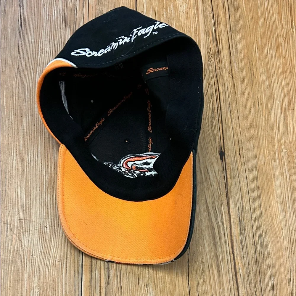 Harley-Davidson Black Cap with Orange Flames OSFM - Picture 3 of 5
